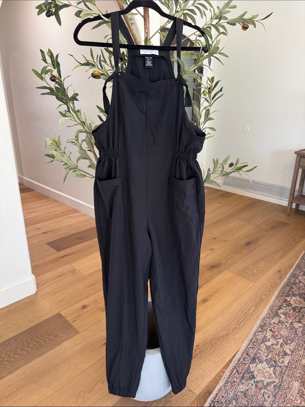 Vanilla Star Black Utility Jumpsuit